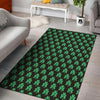 St. Patrick's Day Pixel Clover Print Pattern Floor Mat-grizzshop