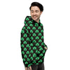 St. Patrick's Day Pixel Clover Print Pattern Men's Hoodie-grizzshop