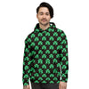 St. Patrick's Day Pixel Clover Print Pattern Men's Hoodie-grizzshop