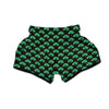 St. Patrick's Day Pixel Clover Print Pattern Muay Thai Boxing Shorts-grizzshop