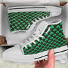 St. Patrick's Day Pixel Clover Print Pattern White High Top Shoes-grizzshop