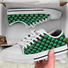 St. Patrick's Day Pixel Clover Print Pattern White Low Top Shoes-grizzshop