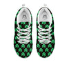 St. Patrick's Day Pixel Clover Print Pattern White Sneaker-grizzshop