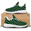 St. Patrick's Day Pixel Clover Print Pattern White Walking Shoes-grizzshop