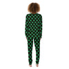 St. Patrick's Day Pixel Clover Print Pattern Women's Pajamas-grizzshop