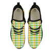 St. Patrick's Day Plaid Print Black Athletic Shoes-grizzshop