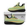 St. Patrick's Day Plaid Print Black Athletic Shoes-grizzshop