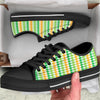 St. Patrick's Day Plaid Print Black Low Top Shoes-grizzshop