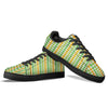 St. Patrick's Day Plaid Print Black Low Top Sneakers-grizzshop