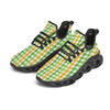 St. Patrick's Day Plaid Print Black Running Shoes-grizzshop