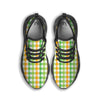 St. Patrick's Day Plaid Print Black Running Shoes-grizzshop