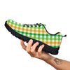 St. Patrick's Day Plaid Print Black Sneaker-grizzshop