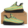 St. Patrick's Day Plaid Print Black Walking Shoes-grizzshop