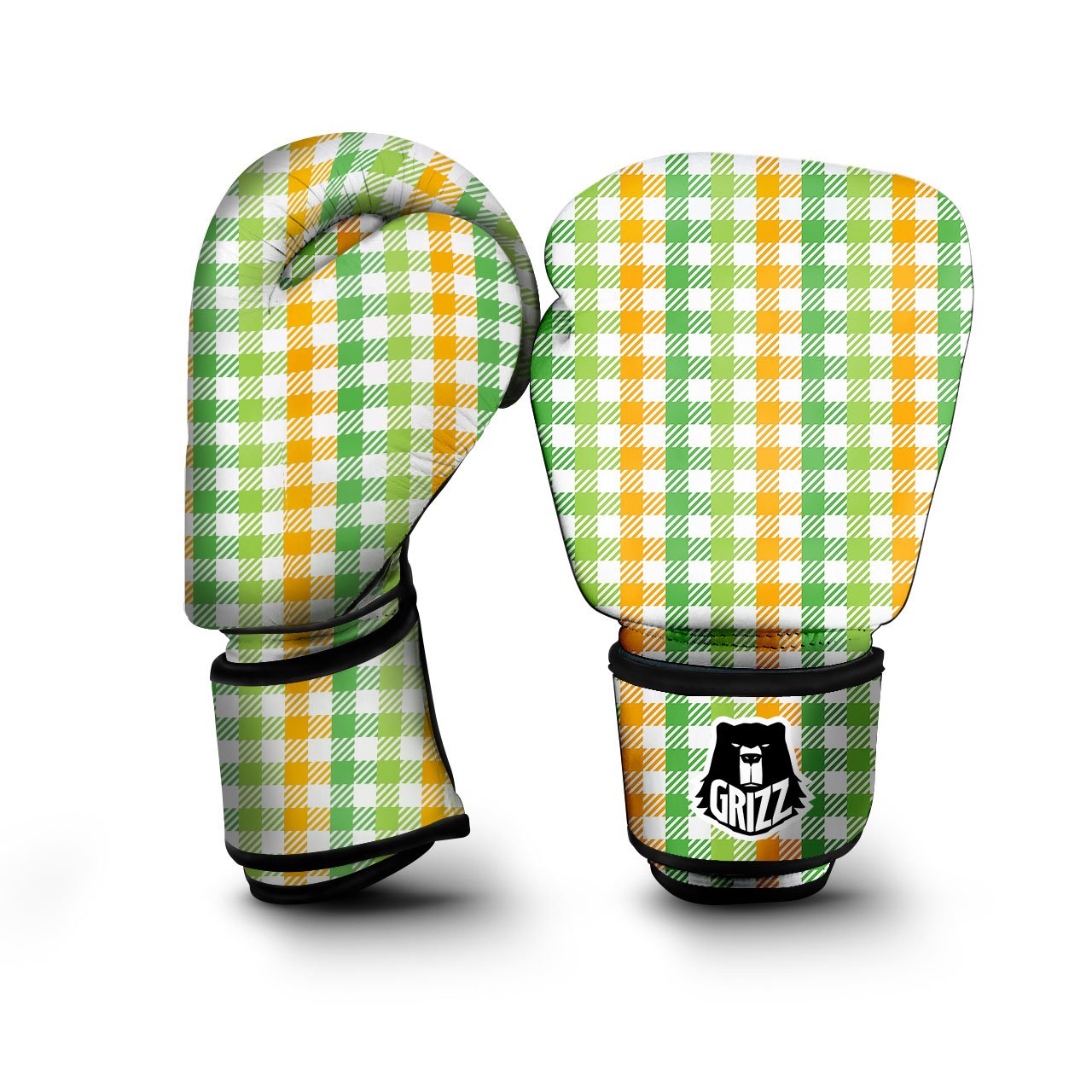 St. Patrick's Day Plaid Print Boxing Gloves-grizzshop