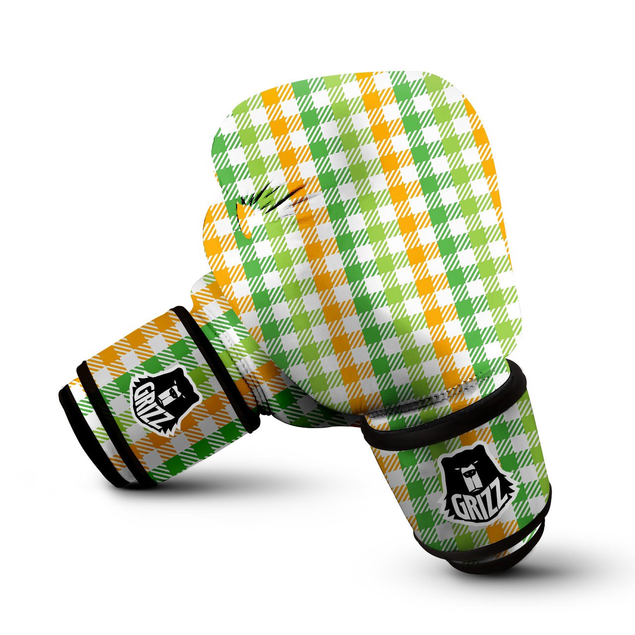 St. Patrick's Day Plaid Print Boxing Gloves-grizzshop