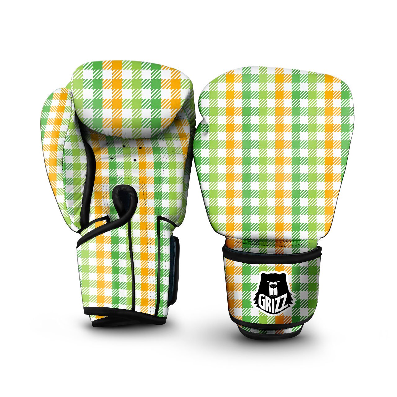 St. Patrick's Day Plaid Print Boxing Gloves-grizzshop