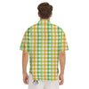 St. Patrick's Day Plaid Print Men's Short Sleeve Shirts-grizzshop