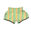 St. Patrick's Day Plaid Print Muay Thai Boxing Shorts-grizzshop