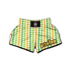 St. Patrick's Day Plaid Print Muay Thai Boxing Shorts-grizzshop