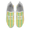 St. Patrick's Day Plaid Print White Athletic Shoes-grizzshop