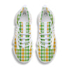 St. Patrick's Day Plaid Print White Gym Shoes-grizzshop