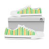 St. Patrick's Day Plaid Print White Low Top Shoes-grizzshop