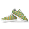 St. Patrick's Day Plaid Print White Low Top Sneakers-grizzshop