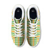 St. Patrick's Day Plaid Print White Low Top Sneakers-grizzshop