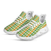 St. Patrick's Day Plaid Print White Running Shoes-grizzshop