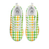 St. Patrick's Day Plaid Print White Sneaker-grizzshop