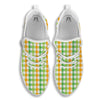 St. Patrick's Day Plaid Print White Walking Shoes-grizzshop