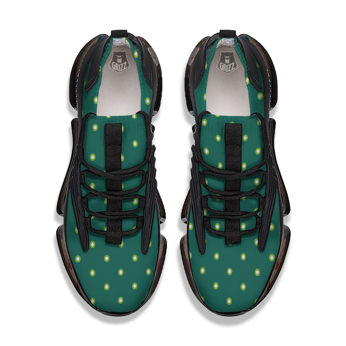 St. Patrick's Day Polka Dot Irish Print Black Gym Shoes-grizzshop