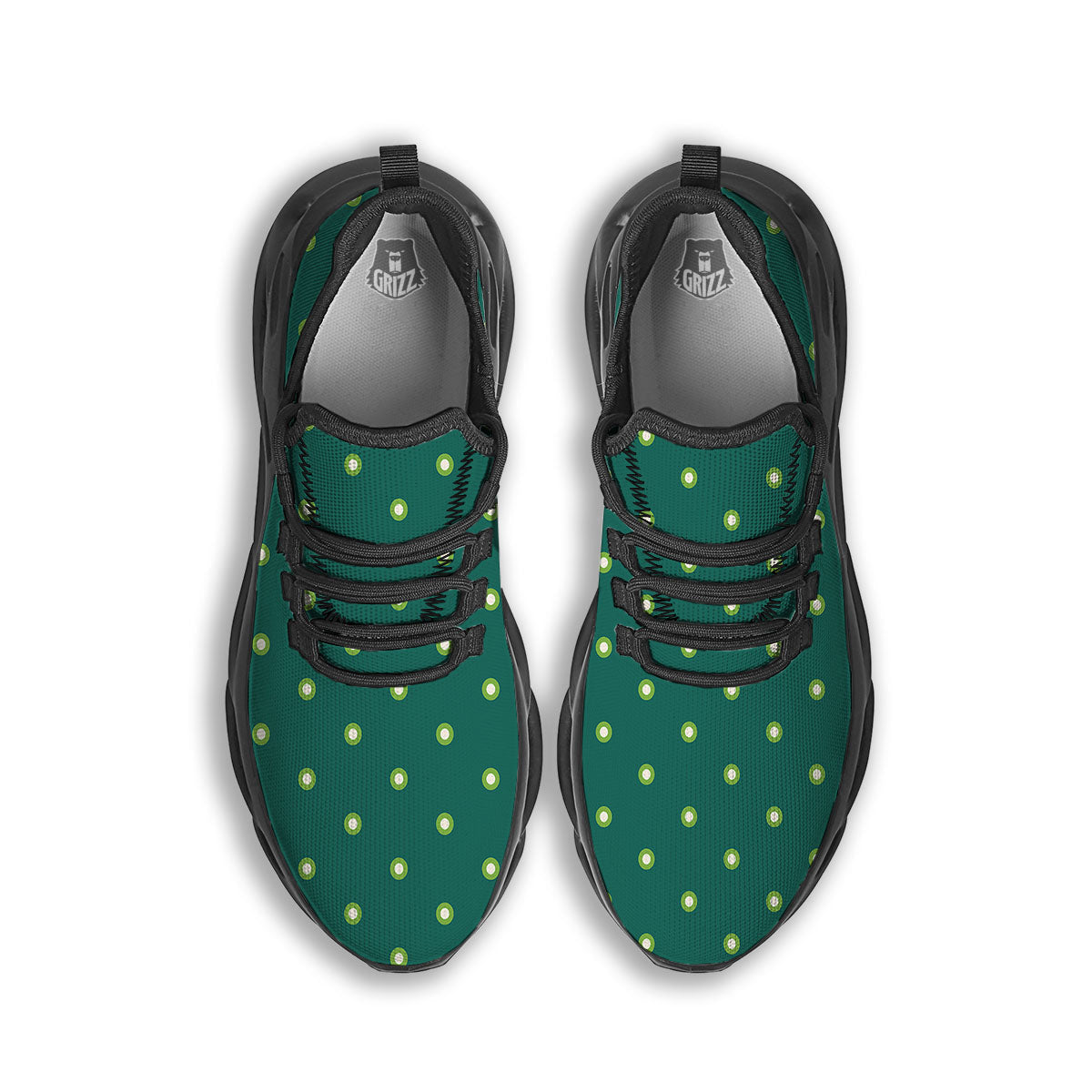 St. Patrick's Day Polka Dot Irish Print Black Running Shoes-grizzshop