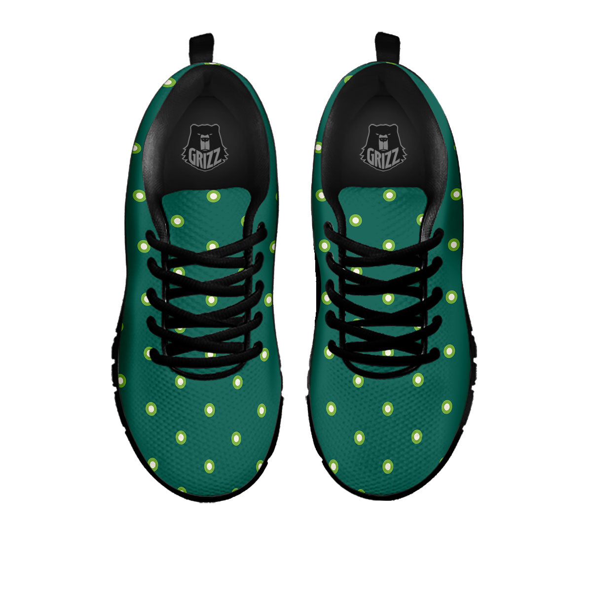 St. Patrick's Day Polka Dot Irish Print Black Sneaker-grizzshop