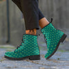 St. Patrick's Day Polka Dot Irish Print Leather Boots-grizzshop