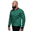 St. Patrick's Day Polka Dot Irish Print Men's Bomber Jacket-grizzshop