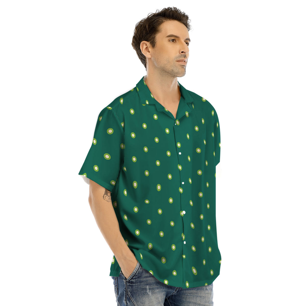 St. Patrick's Day Polka Dot Irish Print Men's Hawaiian Shirt-grizzshop