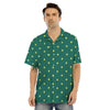 St. Patrick's Day Polka Dot Irish Print Men's Hawaiian Shirt-grizzshop