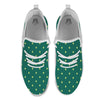 St. Patrick's Day Polka Dot Irish Print White Athletic Shoes-grizzshop