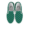 St. Patrick's Day Polka Dot Irish Print White Slip On Shoes-grizzshop