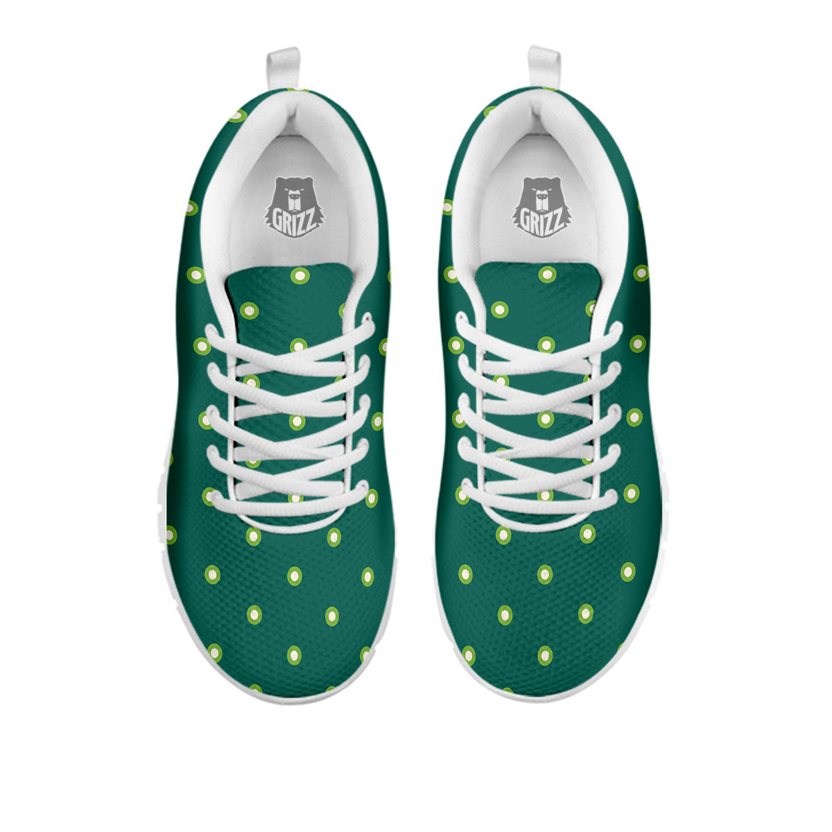 St. Patrick's Day Polka Dot Irish Print White Sneaker-grizzshop