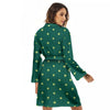 St. Patrick's Day Polka Dot Irish Print Women's Robe-grizzshop