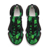 St. Patrick's Day Shamrock Clover Print Black Gym Shoes-grizzshop