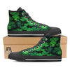 St. Patrick's Day Shamrock Clover Print Black High Top Shoes-grizzshop