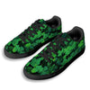 St. Patrick's Day Shamrock Clover Print Black Low Top Sneakers-grizzshop