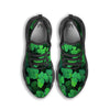 St. Patrick's Day Shamrock Clover Print Black Running Shoes-grizzshop