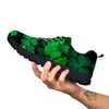 St. Patrick's Day Shamrock Clover Print Black Sneaker-grizzshop