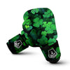 St. Patrick's Day Shamrock Clover Print Boxing Gloves-grizzshop