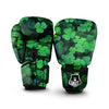 St. Patrick's Day Shamrock Clover Print Boxing Gloves-grizzshop