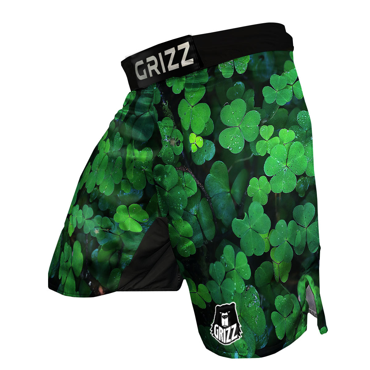 St. Patrick's Day Shamrock Clover Print MMA Shorts-grizzshop